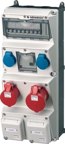Actual product image Mennekes MEN 940018 AMAXX socket outlet combination 550x225mm (2 x, CEE 7/3)