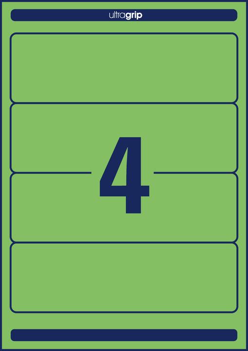 Actual product image Avery L4768 Grün 61 x 192 mm 400 Stck. (100 Bows x 4) Deed labels