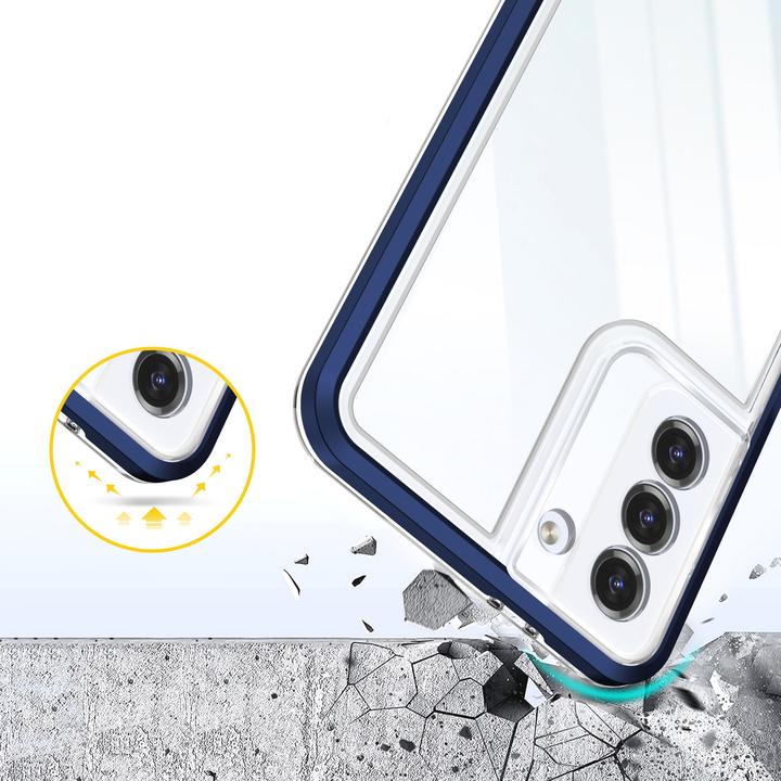 Produktbild Hurtel Klare 3in1 Hülle für Samsung Galaxy S23+ Silikonhülle mit Rahmen blau (Samsung Galaxy S23+)