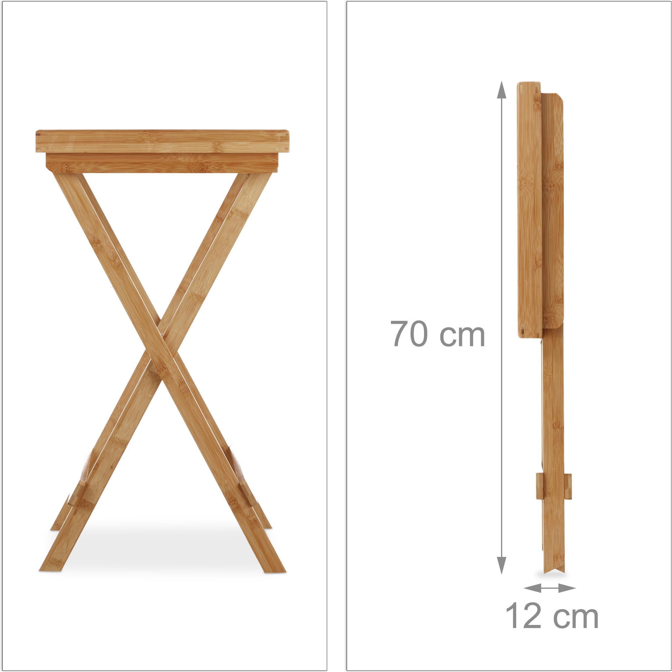Thumbnail - Relaxdays, Gartenbeistelltisch + Gartenservierwagen, Tabletttisch