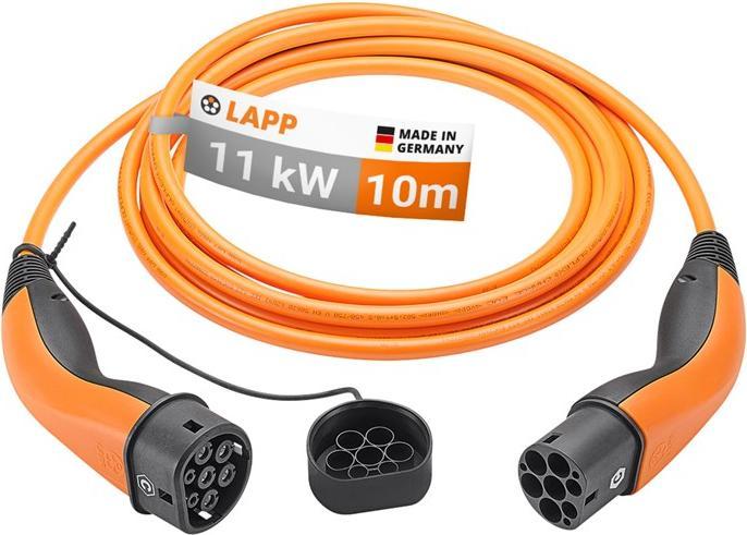 Lapp Mobility Ladekabel Typ 2, bis zu 11 kW, 10 m, orange (Type 2, 11 kW, 20 A, 10 m)