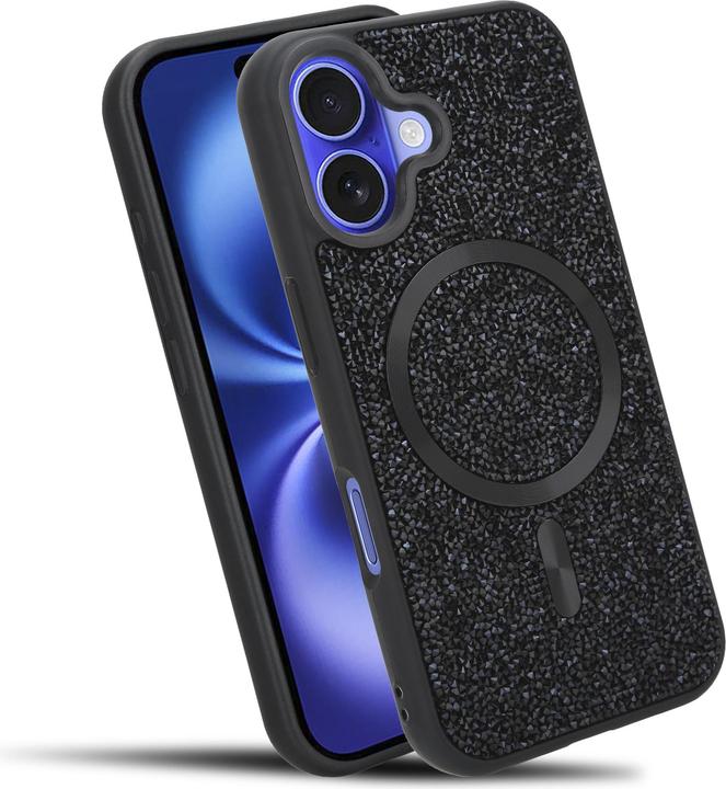 Produktbild Cadorabo iPhone 16 Hülle kompatibel mit MagSafe Glitzer Case (Apple iPhone 16)