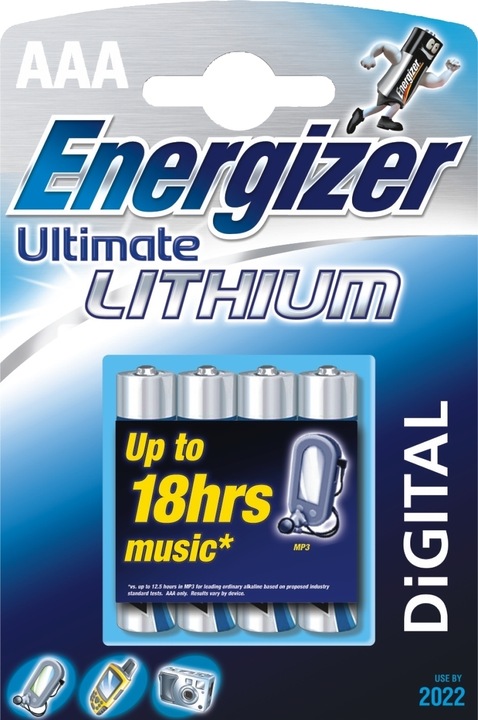 Produktbild Energizer Ultimate Lithium (4 Stk., AAA, 1150 mAh)