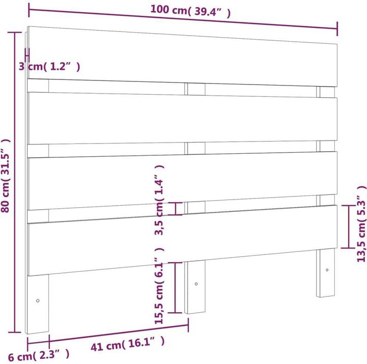 Image du produit vidaXL Nikolia (100 x 3 x 80 cm)
