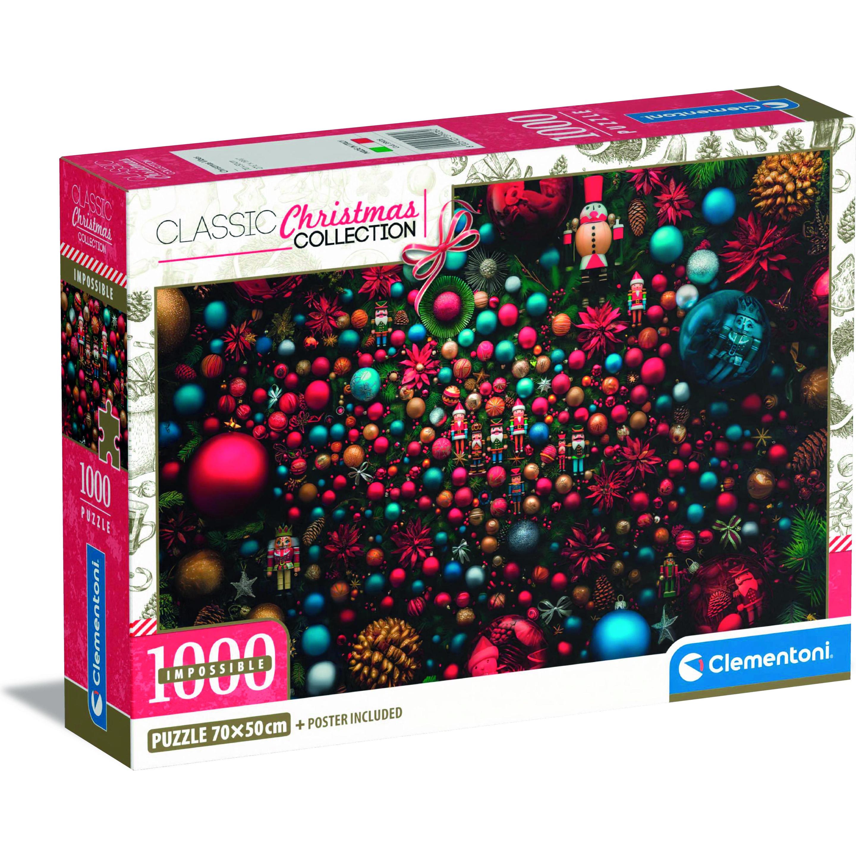 Clementoni Multicolore Puzzle 1000 Compact Impossible Christmas Collection (1000 Pezzi)