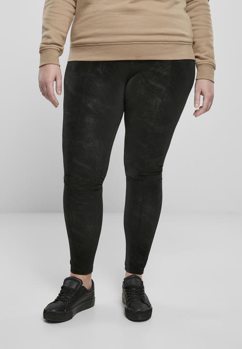 Actual product image Urban Classics Ladies Washed Synthetic Leather Pants (4XL)