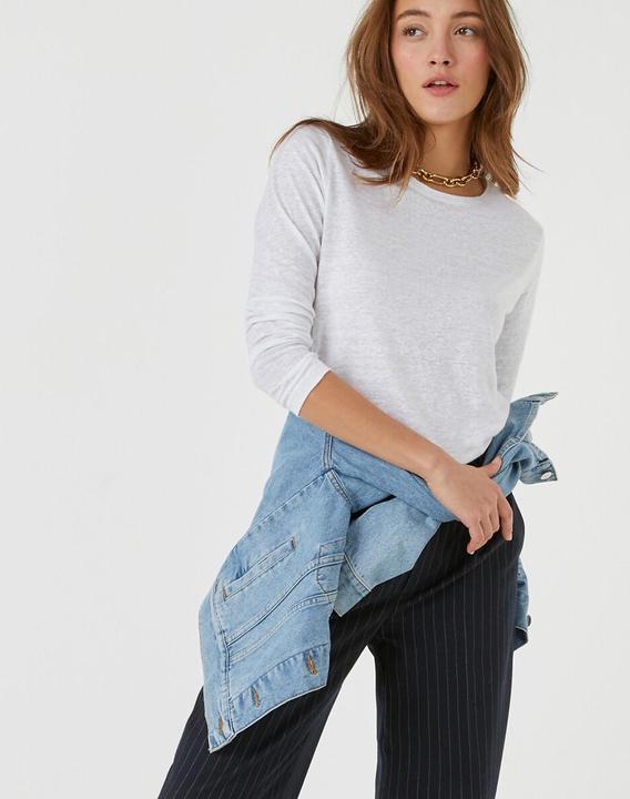 Produktbild La Redoute Collections Shirt mit rundem Ausschnitt (XS)