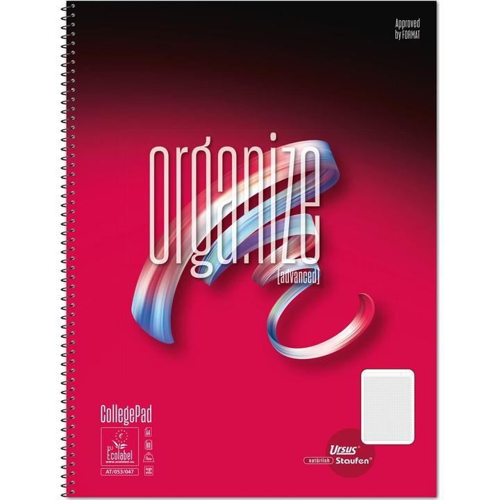 Actual product image Ursus Collegeblock A4 80 Blatt kariert weiss (A4, Checked, Hardcover)