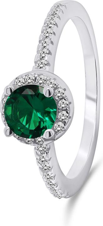 Brilio Zilver - Charmante zilveren ring met zirkonia's RI054WG - Circuit: 52 mm (52)