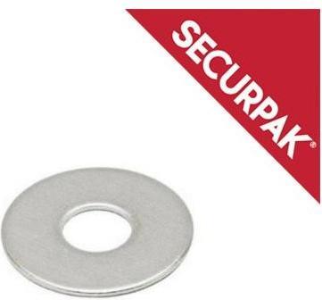 Securpak M8 Zinc Plated Penny Washers (Pack of 18) (M8)