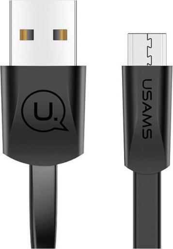 Produktbild Usams Kabel płaski U2 microUSB 1,2m czarny/black SJ201MIC01 (US-SJ201) (1.20 m, USB 3.0)