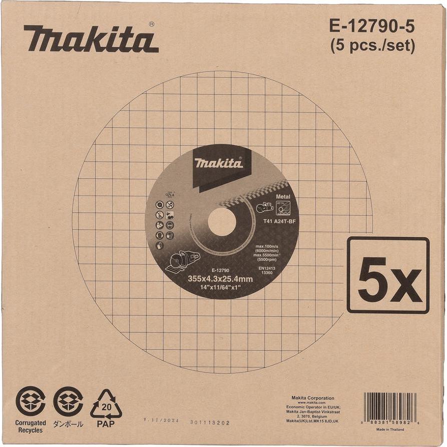 Thumbnail - Makita, Sägeblatt, Maki Trennscheibe 355x4,3x25,4 E-12790-5