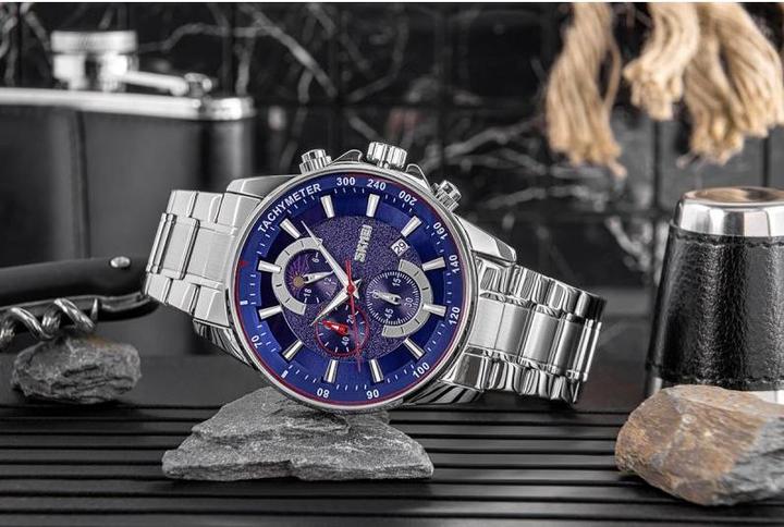 Immagine prodotto Skmei 9250SIBU Herrenuhr + BOX (Orologio da polso analogico, 47 mm)