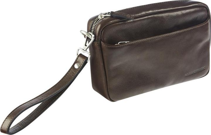 Maverick Brown Herrenhandtasche "Clutch" Leder, braun