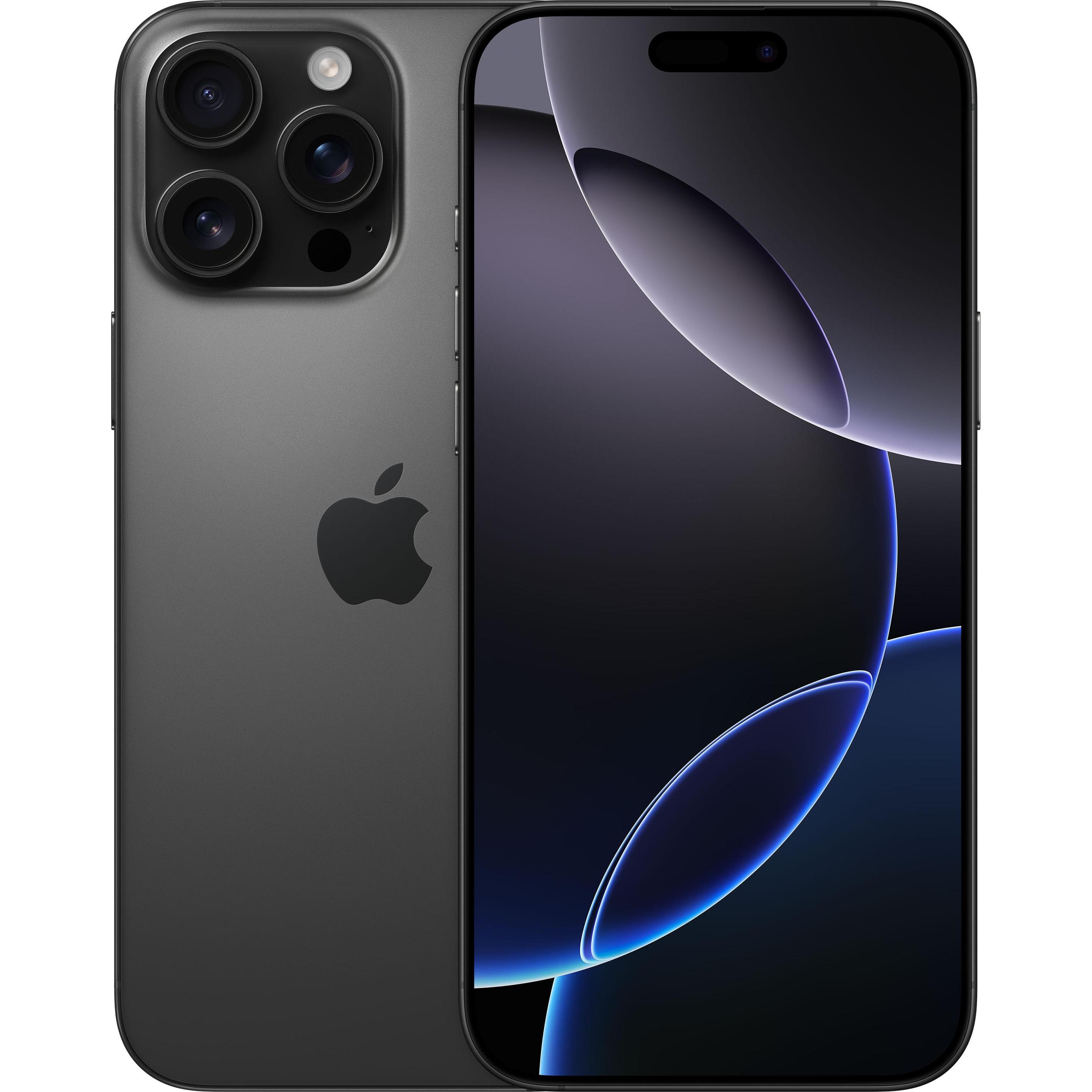 Apple iPhone 16 Pro Max (512 GB, Black Titanium, 6.90", SIM + eSIM, 48 Mpx, 5G), Smartphone, Schwarz