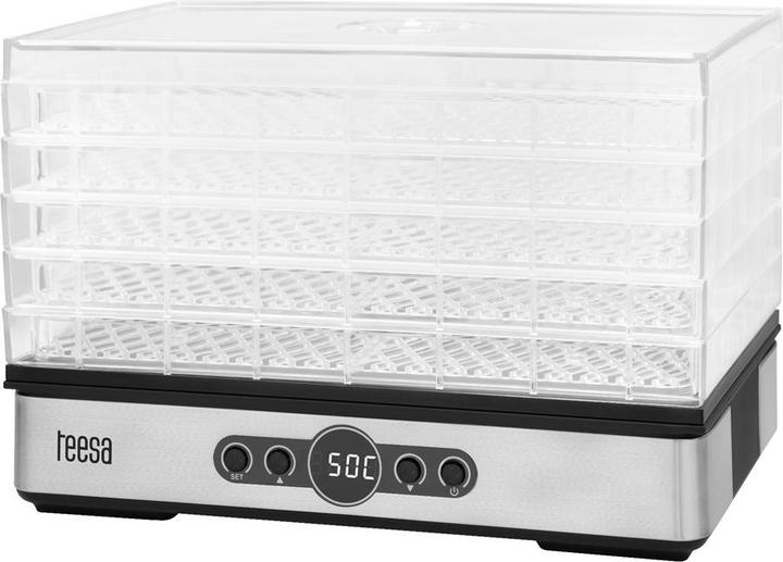 Produktbild Teesa Dörrautomat für Pilze Gemüse Früchte 400W mit Display 5 Einsätzen Umluft