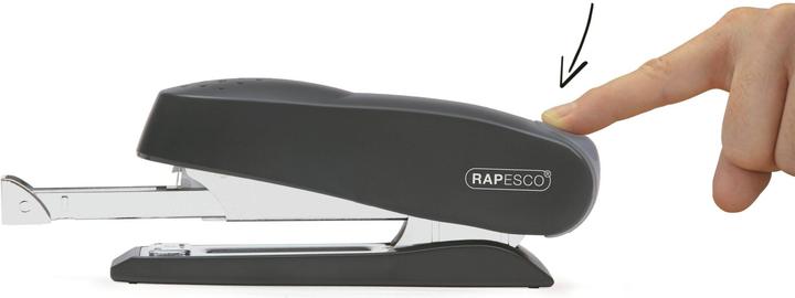 Produktbild Rapesco 0238 Luna (727) Halbstreifen-Heftgerät mit Springfachmechanik - 50 Blatt - Schwarz (50 Blätter)