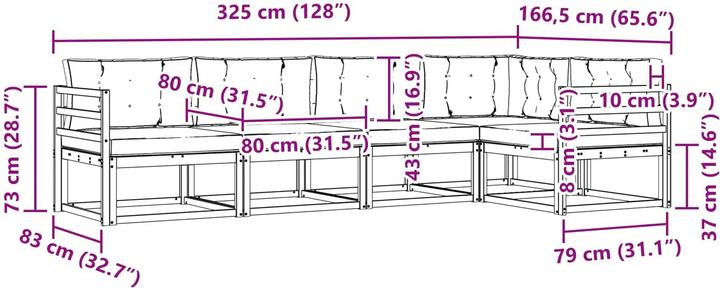 Produktbild vidaXL Gartenmöbel Set