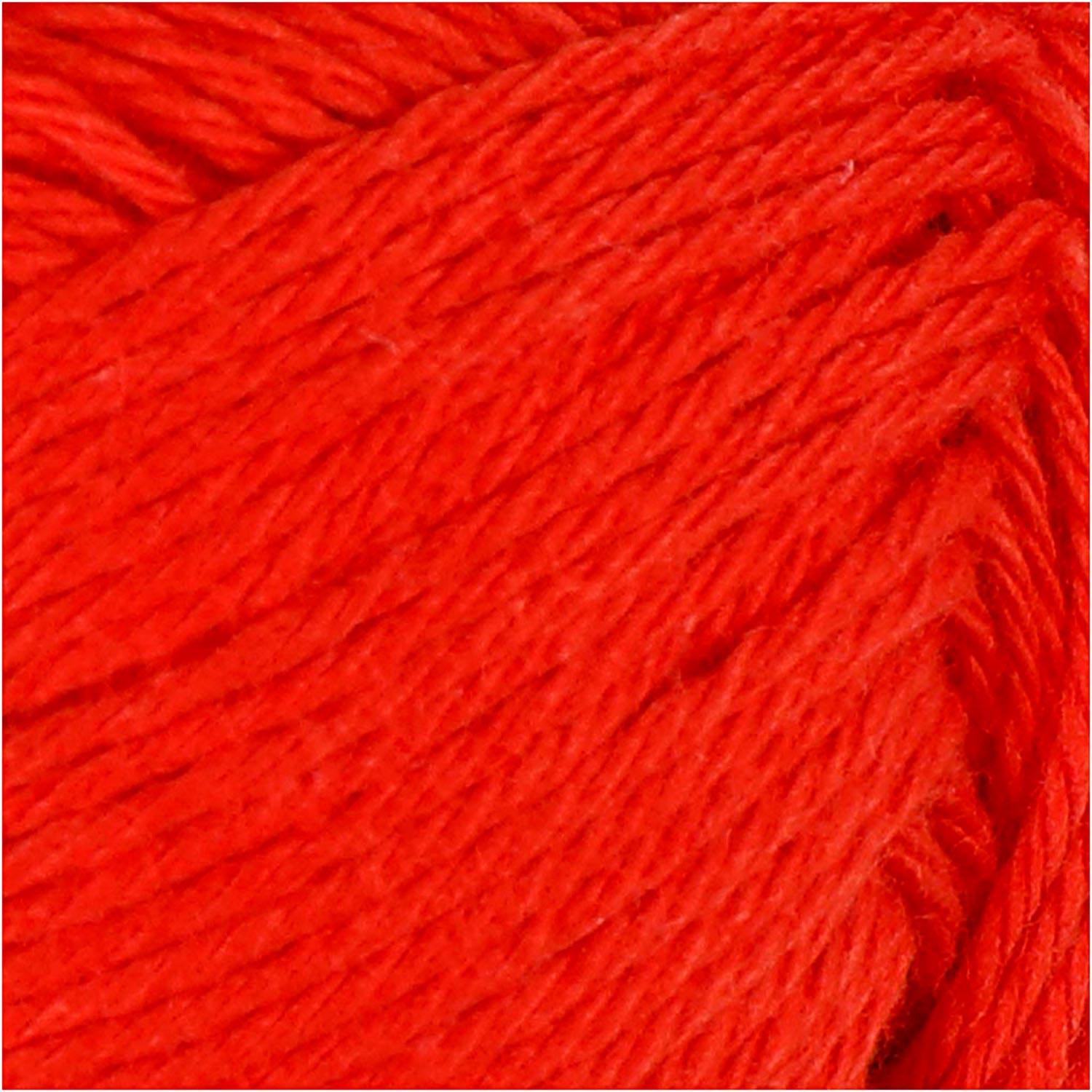 Thumbnail - Creativ Company Katoengaren, Rood, 50gr, 170m, Garn + Wolle, Rot