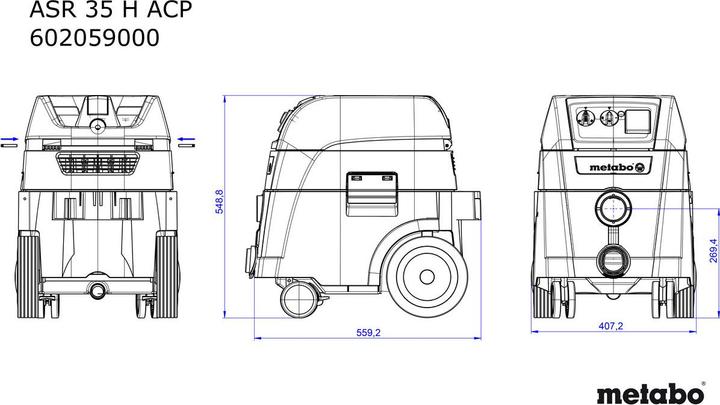 Produktbild Metabo Asr 35 H Acp (Nass-Trockensauger)