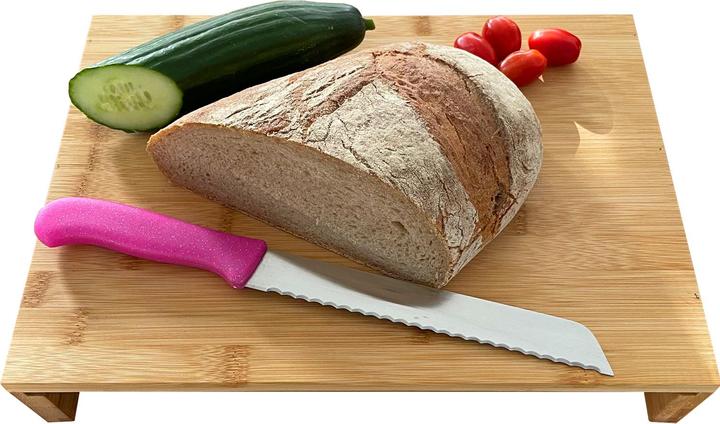 Produktbild Mojawo Brotmesser Solingen Küchenmesser Wellenschliff Rostfrei Pink (21 cm)
