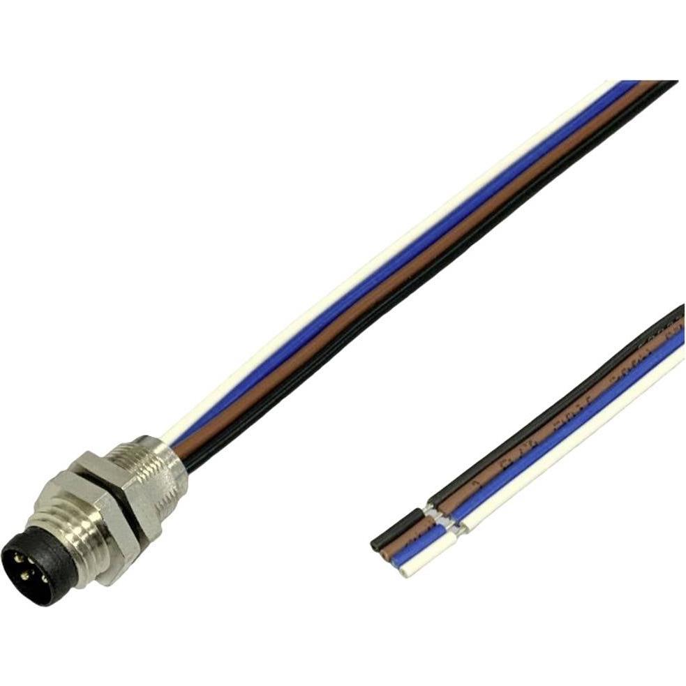 BKL Electronic 2701000 Sensor/Aktor Einbaustecker M8 2 m Polzahl: 3 1 St., Elektronikkabel + Stecker