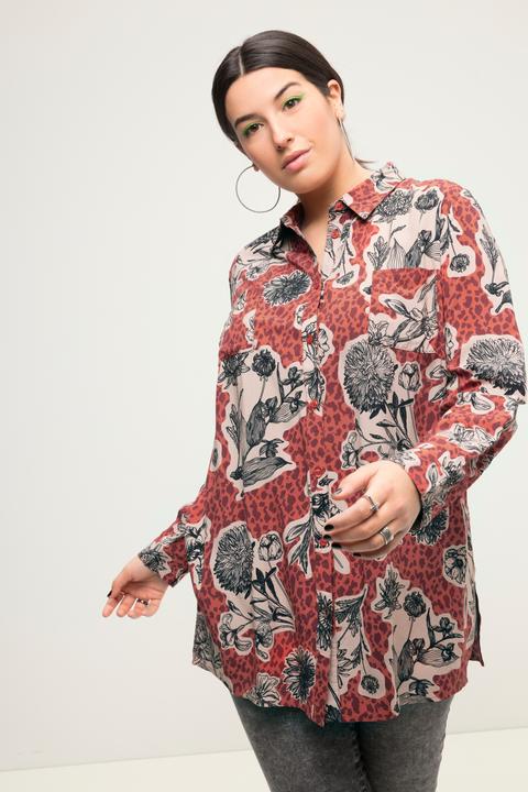 Immagine prodotto Studio Untold Camicia dal taglio squadrato con stampa floreale, collo da camicia e maniche lunghe (46, 48)