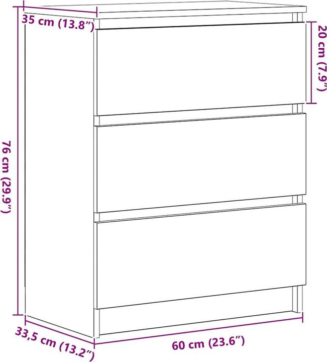 Image du produit vidaXL Sideboard (60 x 35 x 76 cm)