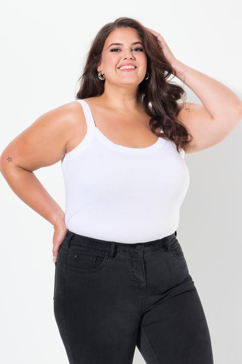 Immagine prodotto Ulla Popken Top smanicato con modal, scollo rotondo e spalline sottili (54)