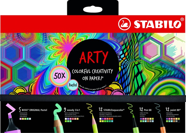 Actual product image STABILO Mixed Pastel Arty (Multicoloured, 50 x)