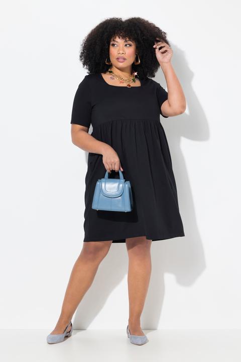 Produktbild Ulla Popken Kleid, A-Linie, Carree-Ausschnitt, Halbarm, Taschen (60)