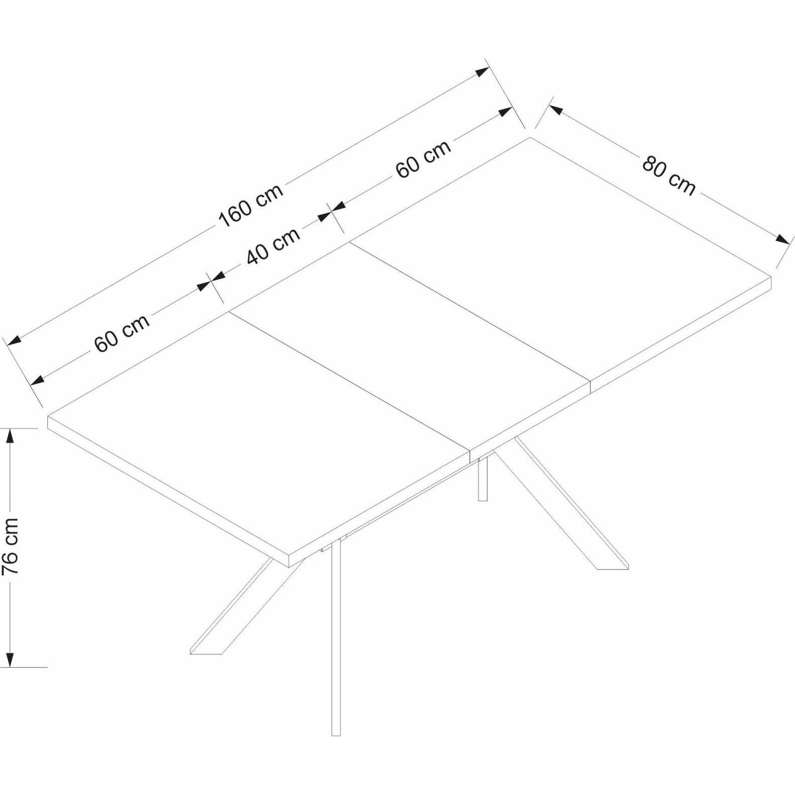 Thumbnail - Skye Decor, Esstisch, Hugo (160 x 76 x 80 cm)