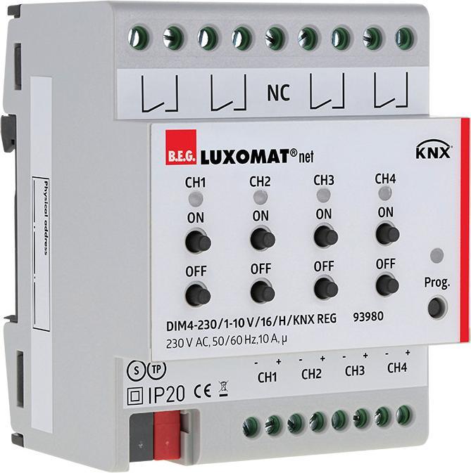 Actual product image BEG B.E.G. DIM4-230/1-10V16HKNX (Dimming actuator)