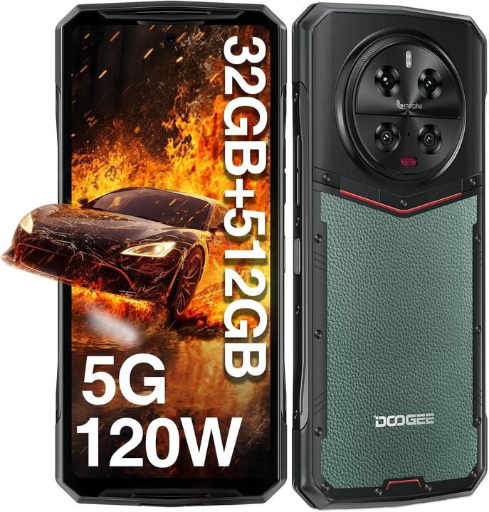 Actual product image Doogee Tri-Anti Smartphone with 5G, 2K AMOLED Display, 5150mAh Battery, 120W Fast Charging, 50MP Camera (32 GB, 6.67", 5G)