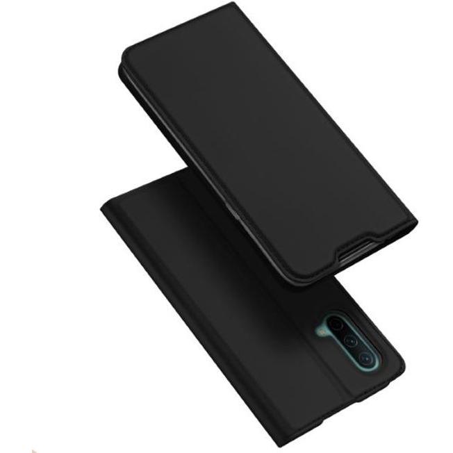 Dux Ducis Skin Pro Series Bookcover (OnePlus Nord CE), Smartphone Hülle, Schwarz
