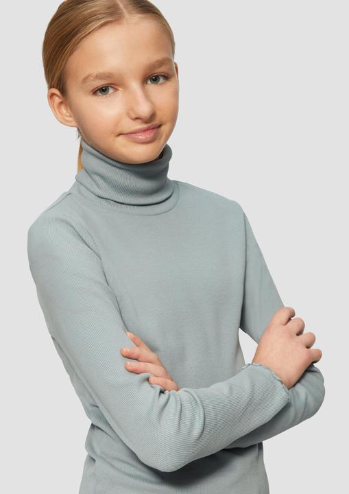 Produktbild S.Oliver T-Shirt Gerippter Rollkragen-Shirt mit Rollsaum (170, 176)