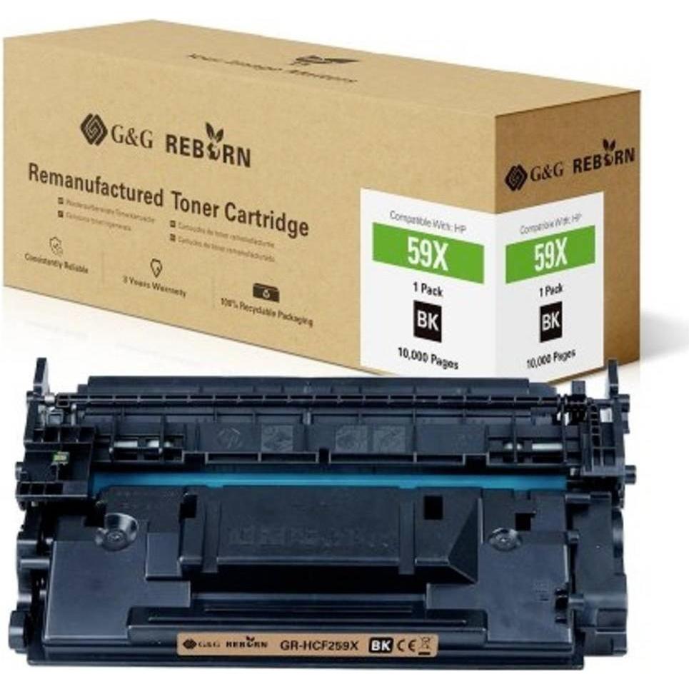 G&G, Toner, Toner ersetzt HP 59X Kompatibel Schwarz 10000 Seiten Reborn remanufactured