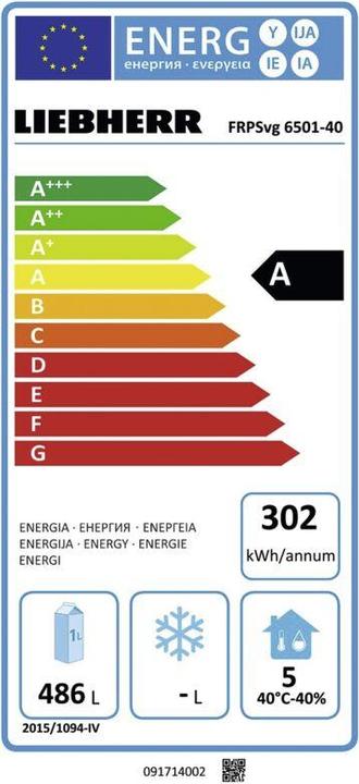 Energie-Label Liebherr FRPSvg 6501/924 (486 l)