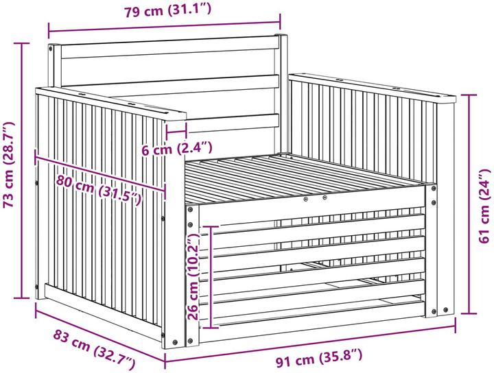 Produktbild vidaXL Outdoor-Sofa