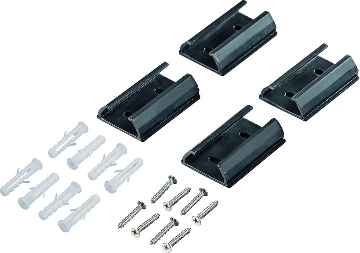 Actual product image Hama Aluminium cable duct, half-round, 110 x 3.3 x 1.8 cm, black (Duct, 110 cm)