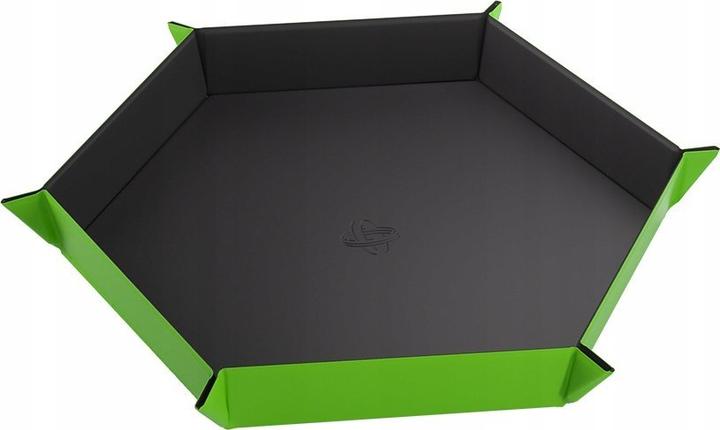 Gamegenic GGS60060 - Magnetic Dice Tray Hexagonal Black&Green