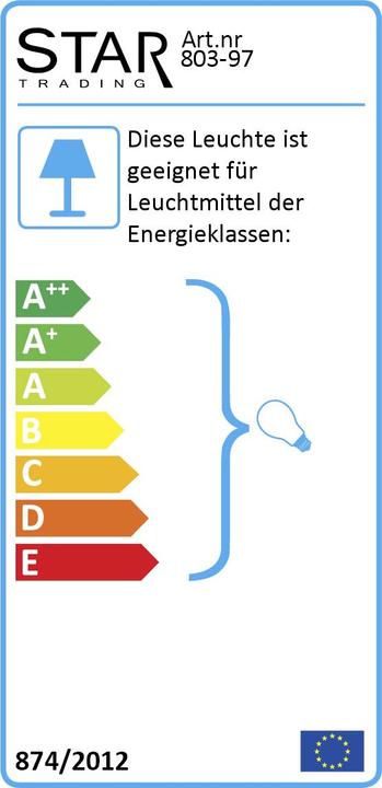 Energie-Label Star Trading Gardenlight (E27, IP65)