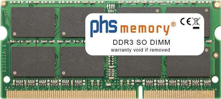 Actual product image PHS-memory 8GB RAM memory for Sophos SG 125 rev. 1 DDR3 SO DIMM 1600MHz (Sophos SG 125 rev. 1, 1 x 8GB)
