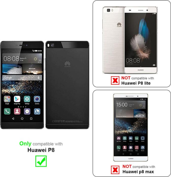Productafbeelding Cadorabo Boek Onzichtbare Magneethoes (Huawei P8)