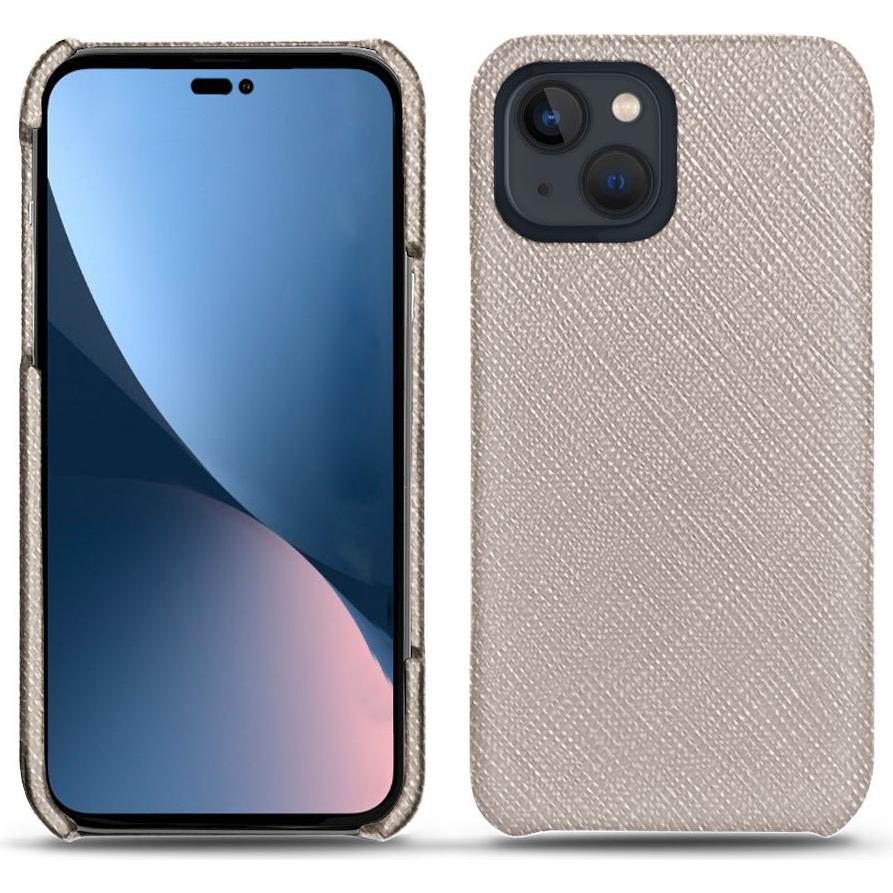 Noreve Lederschutzhülle (Apple iPhone 14 Plus), Smartphone Hülle, Beige