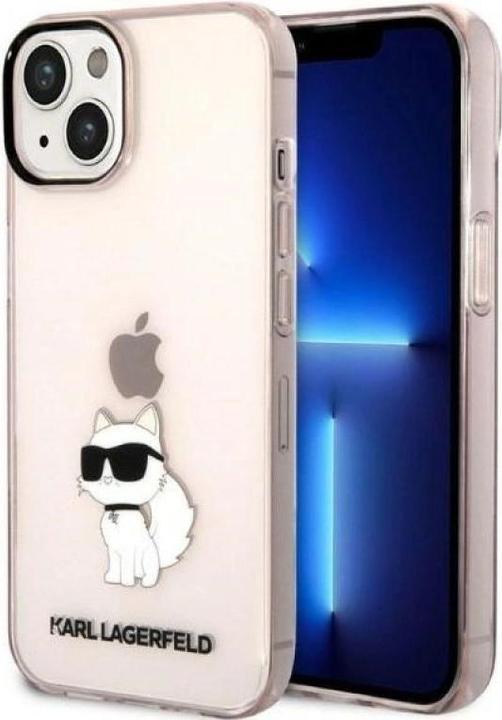Produktbild Karl Lagerfeld KLHCP14SHNCHTCP iPhone 14 6,1" ró?owy/pink hardcase Ikonik Choupette (Apple iPhone 14)