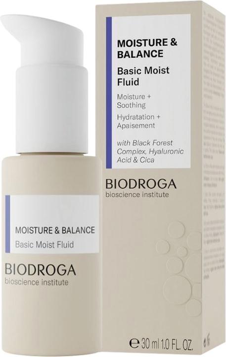 Actual product image Biodroga Moisturising Fluid for Face 30ml - Skin Care Moisturizer for Sensitive Stressed Skin (30 ml, Day cream)