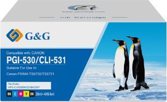 Image du produit G&G Cartouche Remplace Canon PGI-530, Canon CLI-531 Noir Compatible, Cy (C, CF, M, Y)