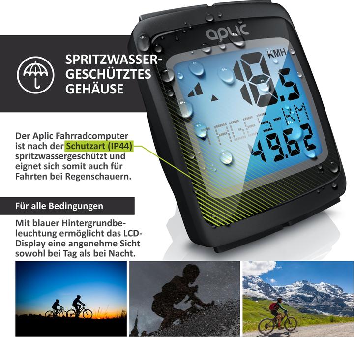 Actual product image Aplic Wireless Velocomputer