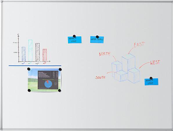 Produktbild eurokraft basic Whiteboard, Stahl, lackiert, BxH 2000x1000 mm (2000 x 1000 mm)